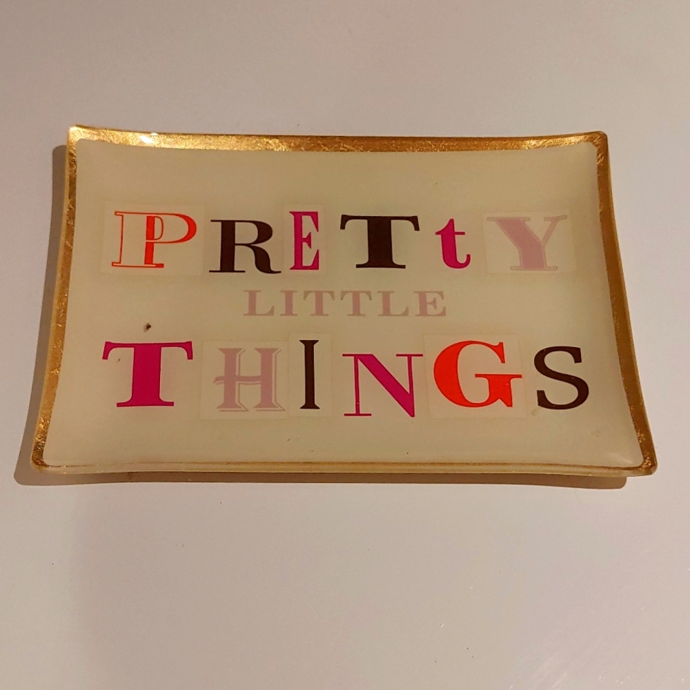 VTG Pretty Little Things Glass Tray